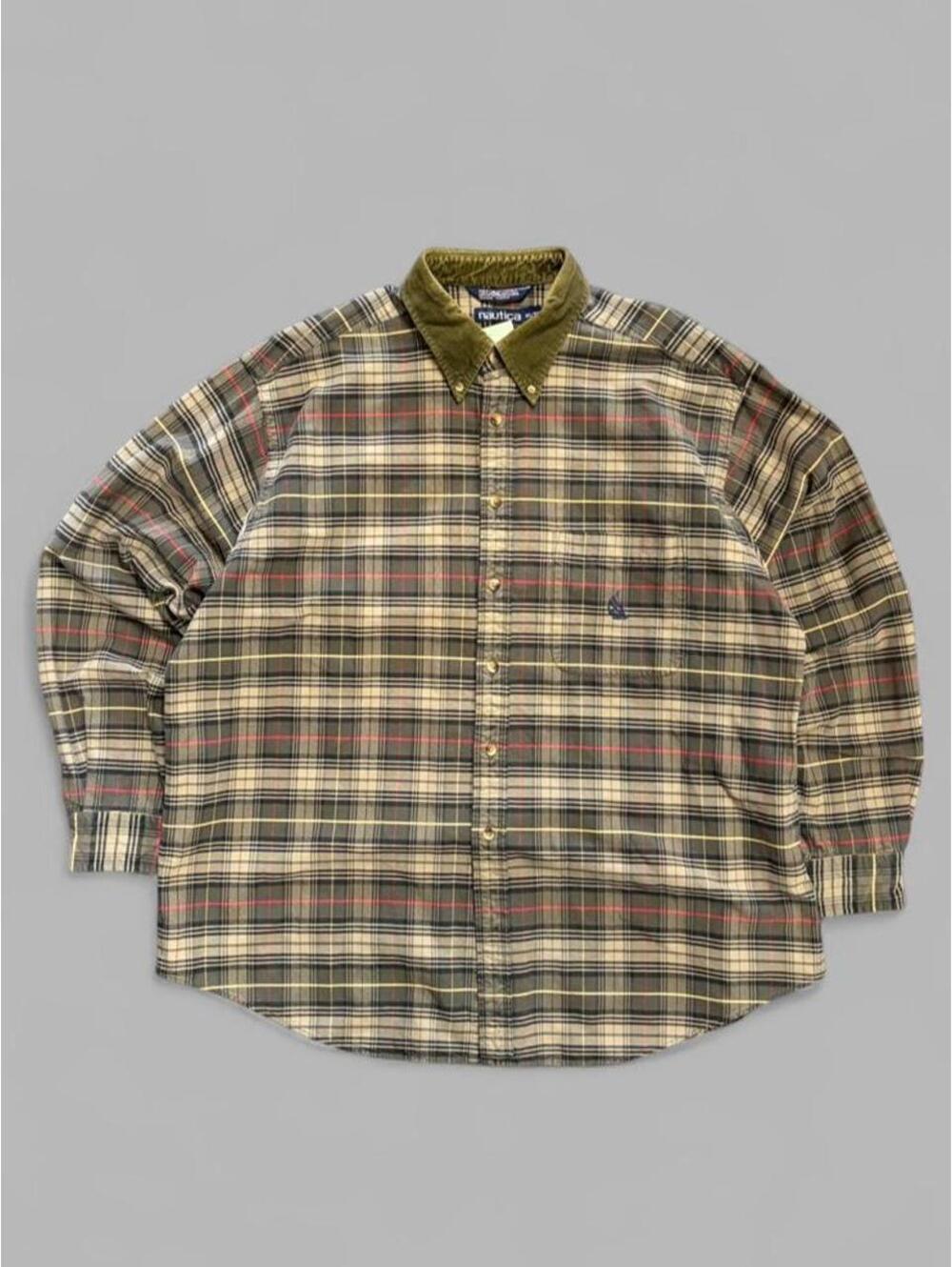 Vintage Nautica Plaid Button Up